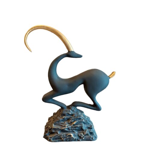 Figurine décorative de chèvre de montagne – Sculpture de faune alpine