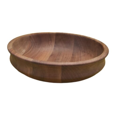 Bol décoratif en bois rustique fait main minimaliste en bois de noyer
