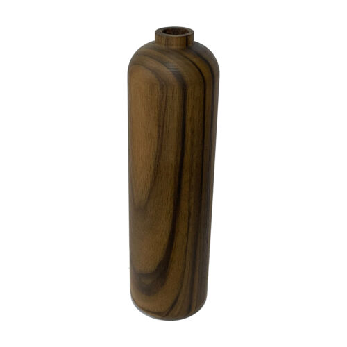 Vases à bourgeons décoratifs minimalistes faits main en bois massif naturel, style rustique – Lot de 2.