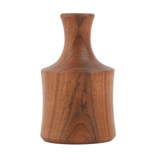 Vases à bourgeons décoratifs rustiques et minimalistes en bois massif naturel – Lot de 2.