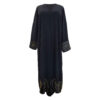 Abaya élégante coupe ample pour femmes musulmanes avec roses brodées