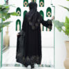 Abaya élégante coupe ample pour femmes musulmanes avec roses brodées