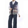 Gilet brodé pour femmes avec design patchwork