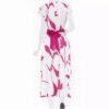 Robe ajustée avec ceinture pour femmes avec design floral