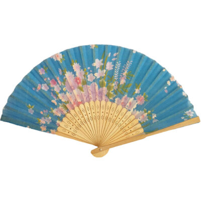 Éventail Floral Pliant & Portable Modèle Blue