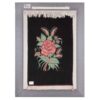Hand-Knotted Persian Pictorial Rug from Qom Rose Flower