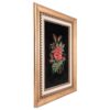 Hand-Knotted Persian Pictorial Rug from Qom Rose Flower