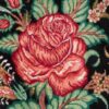Hand-Knotted Persian Pictorial Rug from Qom Rose Flower