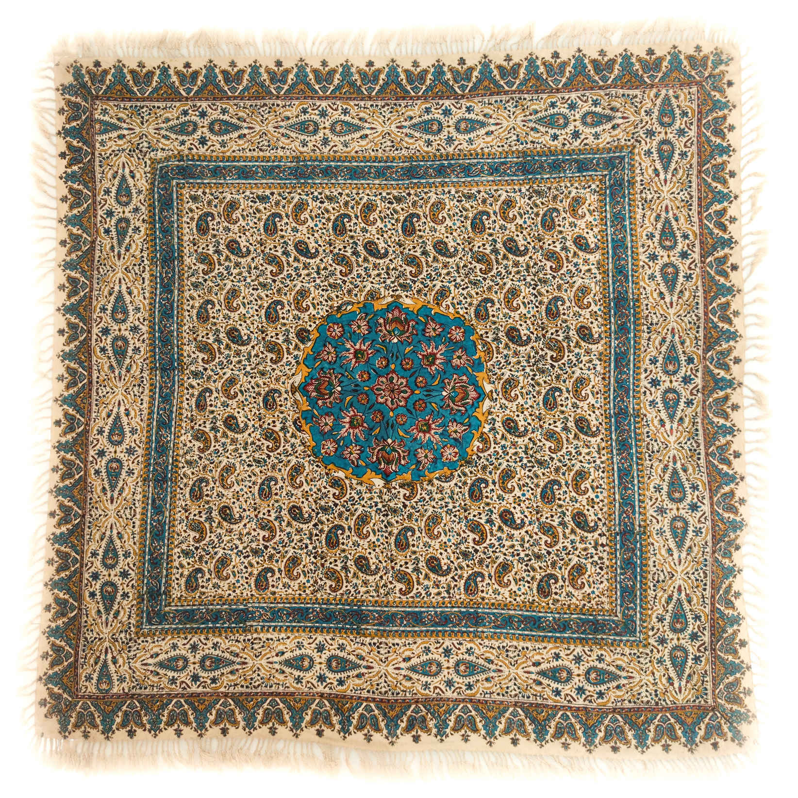 Chemin de Table Tapis Persan Tissé à la Main Style Qashqai Marron