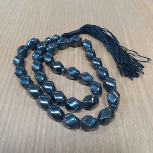 Chapelet islamique en hématite – 33 perles (Misbaha)