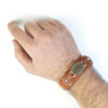 Bracelet en cuir islamique avec pierre jade pour homme avec Ayatul Kursi