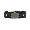 Bracelet en cuir islamique avec pierre jade pour homme avec Ayatul Kursi