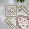 Tapis de prière islamique fin Sajadah en chenille avec design floral