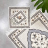 Tapis de prière islamique fin Sajadah en chenille avec design floral