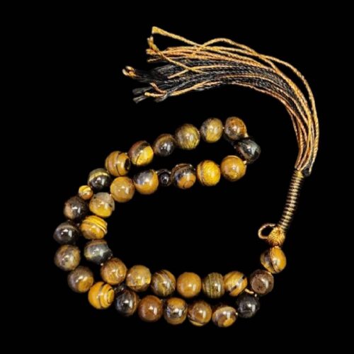 Chapelet islamique Œil de tigre – 33 perles de prière