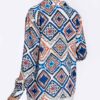 Blouse à manches longues pour femmes avec design géométrique vibrant