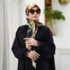 Abaya coupe ample pour femmes musulmanes avec ceinture en noir