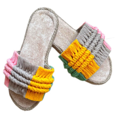 Tongs Plates pour Femmes faites à la main Modèle Mitra