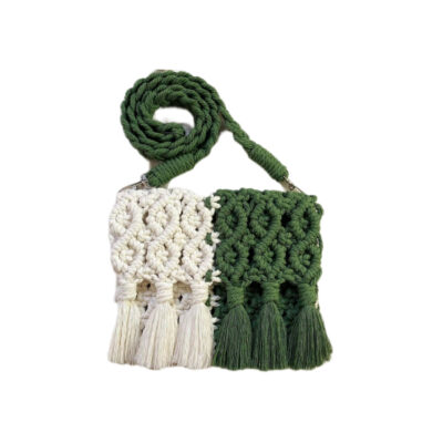 Sac à bandoulière macramé fait main pour femmes – Modèle Baran