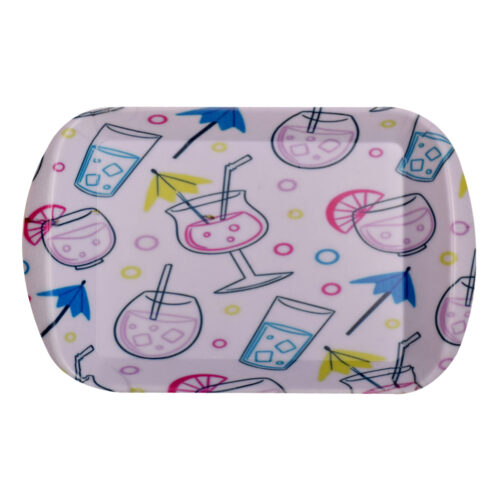 Plateau de service en mélamine durable et léger, pour boissons d’été, set de 3