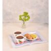 Plateau de service en mélamine durable et léger, design théière pour cuisine