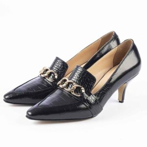 Escarpins en Cuir Naturel à Talons Pointus pour Femmes Modèle Jeannette