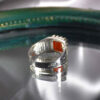 Bague en argent Agate pour homme Élégance Rouge Modèle ANMS