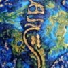 Peinture d’art calligraphique persane à l’acrylique sur toile par Danial Bakhshy