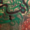 Peinture d’art calligraphique persane à l’acrylique sur toile par Daniel Bakshi