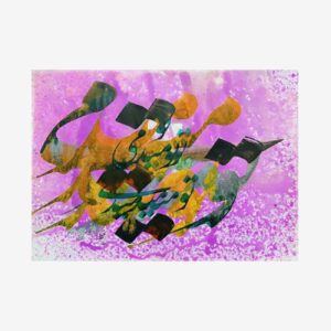 Peinture d’art calligraphique persane à l’acrylique sur carton