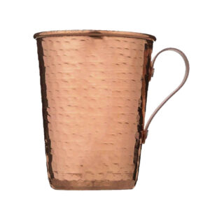 Tasse persane en cuivre – Fabriquée à la main avec anse pour boissons froides – Martelée Lot de 3