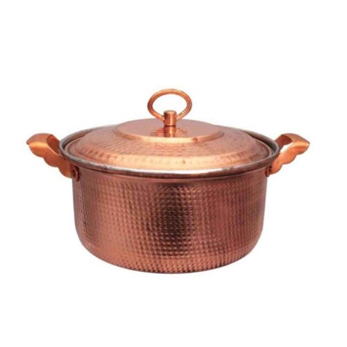 Marmite persane en cuivre – Style de cuisson traditionnel martelé Sepehr