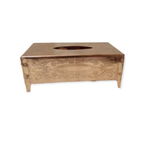Couvercle de boîte à mouchoirs en cuivre persan – Fait main dans un style traditionnel
