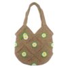 Sac tote crochet tissé à la main avec design de camomille