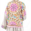 Manto persan brodé pour femmes avec design floral