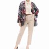 Manto persan brodé avec design floral pour femmes
