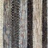 Tapis en laine Gabbeh persan tissé à la main rayé marron