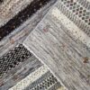 Tapis en laine Gabbeh persan tissé à la main rayé marron