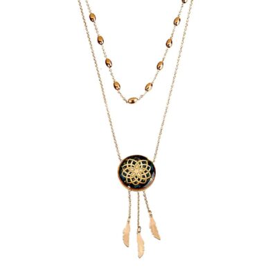 Collier plaqué or persan pour femmes Modèle attrape-rêves