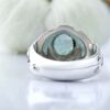 Bague en Argent avec Émeraude Verte Persane pour Homme Fabriquée à la Main