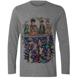 T-shirt à manches longues persan avec design traditionnel pour hommes