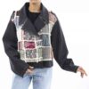Manto persan coupe ample pour femmes avec design patchwork