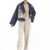 Manto persan coupe ample pour femmes avec design patchwork
