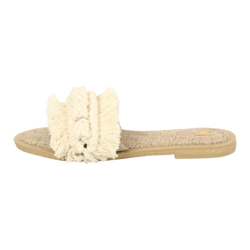 Pantoufles Macramé Boho Chic Plates pour Femmes