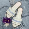 Pantoufles Macramé Boho Chic pour Femmes Modèle Plat