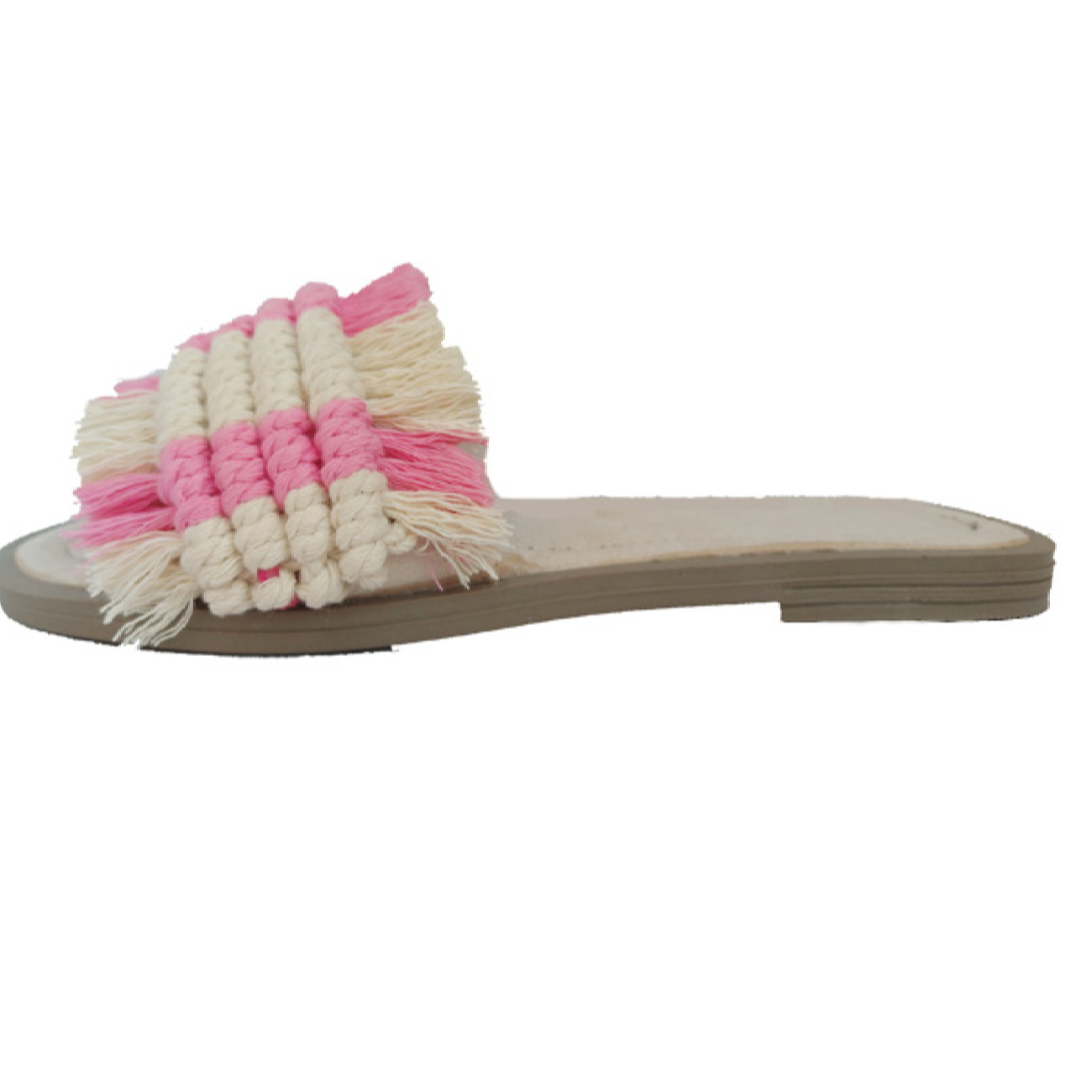 Pantoufles Macramé Boho Chic pour Femmes Modèle Été