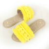 Tongs Boho Chic Macramé pour Femmes en Jaune