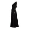 Manto persan pour femmes en tissu crêpe noir modèle Pargol
