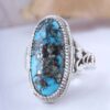 Bague Faite Main pour Homme avec Turquoise de Neyshabur