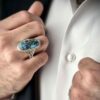 Bague Faite Main pour Homme avec Turquoise de Neyshabur